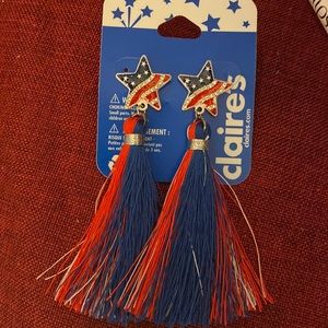 ❤️‍🔥4 for $20 Red white and blue earrings